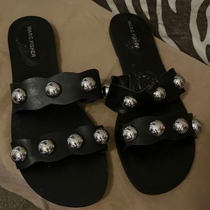 Black & Silver Sandals